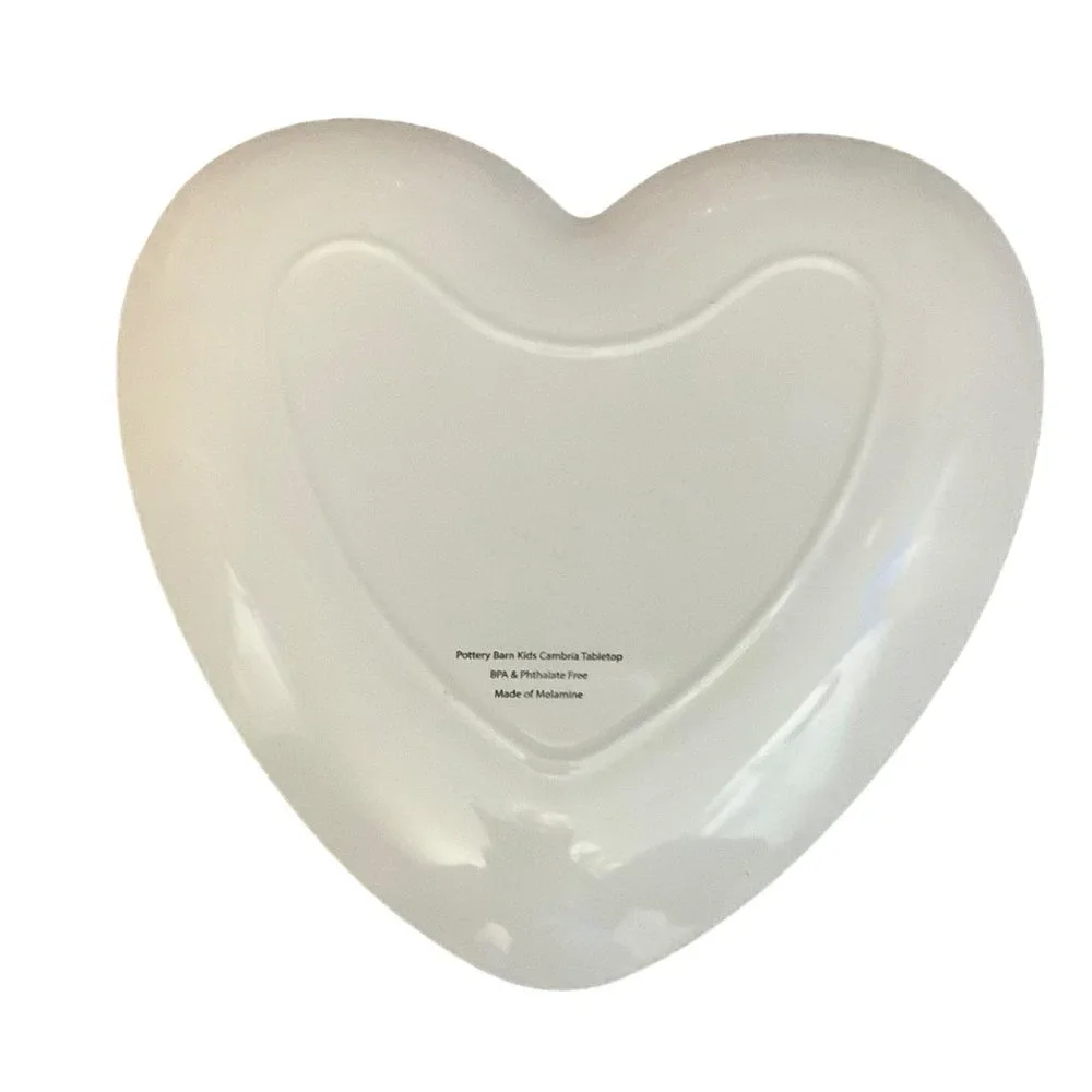 Pottery Barn Kids Valentine Heart Dog‎ Airplane Up in the Air For You Plate Dish